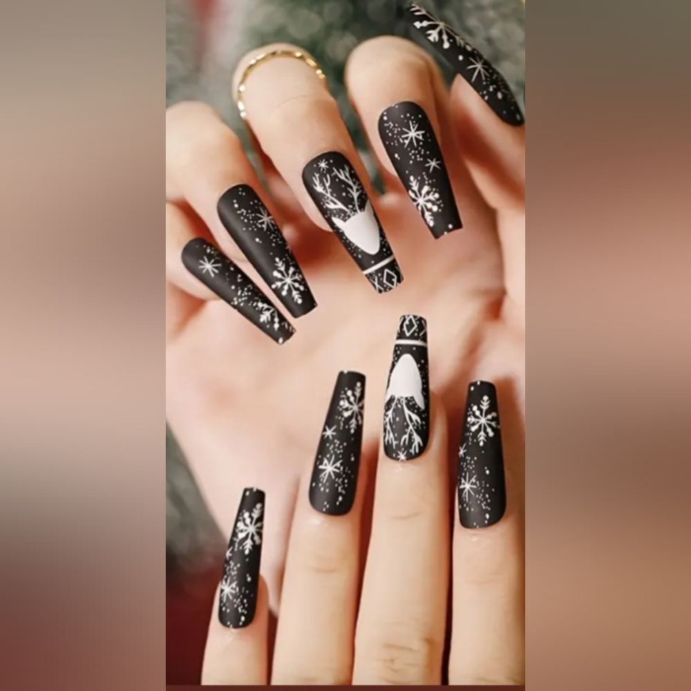 Winter Press On Nails Winter Christmas Holiday Seasonal